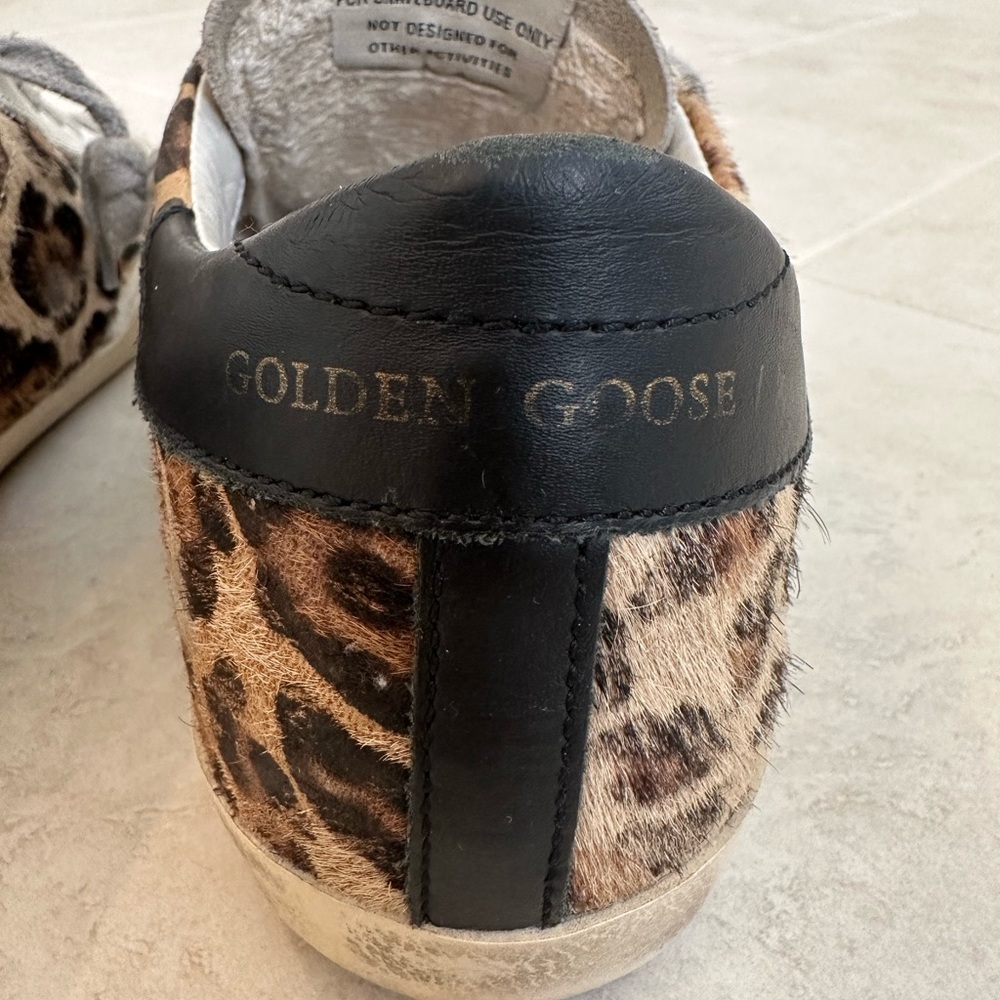Golden Goose Superstar Leopard Cowhide Sneakers - Picture 5 of 7